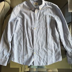 Marine Layer Light Blue Chambray Button-Up Shirt